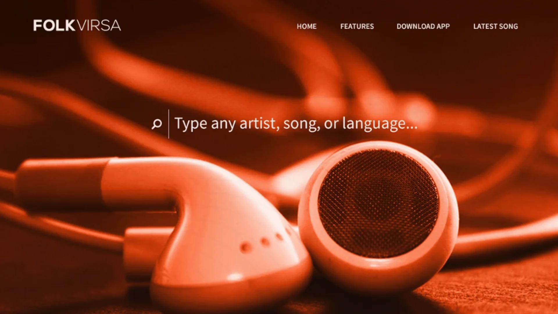 FolkVirsa Music Streaming Landing Page