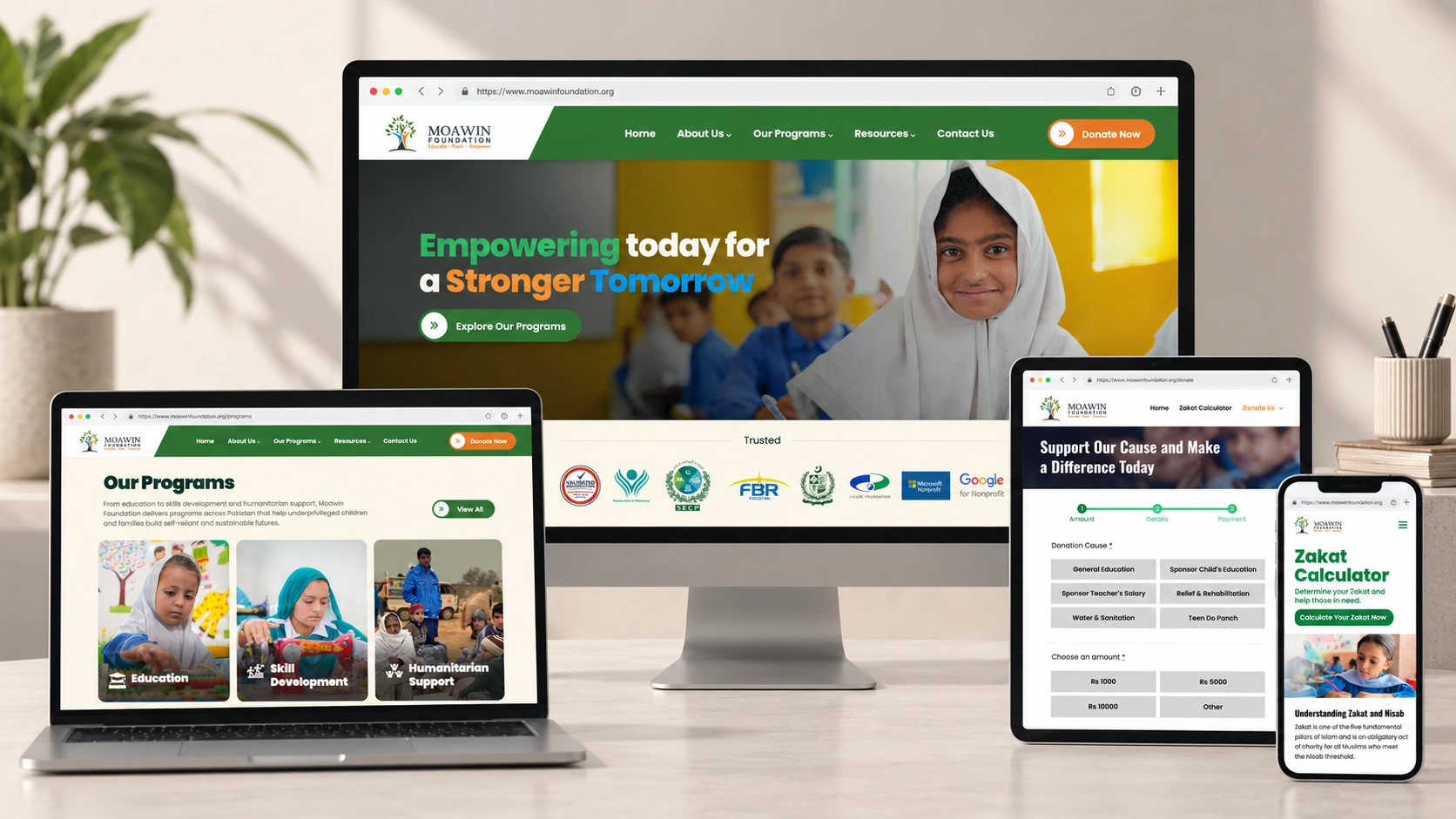 Moawin Foundation Website